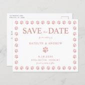 Pauw Print Roos Gold Glitter Save the Date Briefka (Voorkant / Achterkant)
