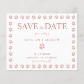Pauw Print Roos Gold Glitter Save the Date Briefka (Voorkant)