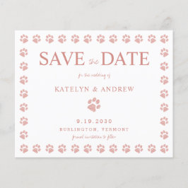 Pauw Print Roos Gold Glitter Save the Date Briefka