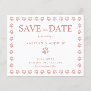 Pauw Print Roos Gold Glitter Save the Date Briefka