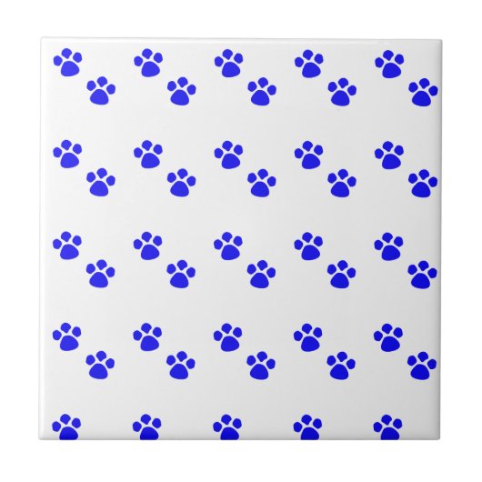 Pauw printpatronen Blauw wit, kleurrijk Tegeltje (Voorkant)