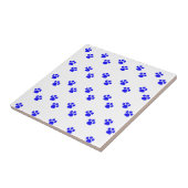 Pauw printpatronen Blauw wit, kleurrijk Tegeltje (Zijkant)