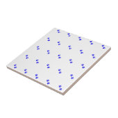 Pauw printpatronen Blauw wit, kleurrijk Tegeltje (Zijkant)