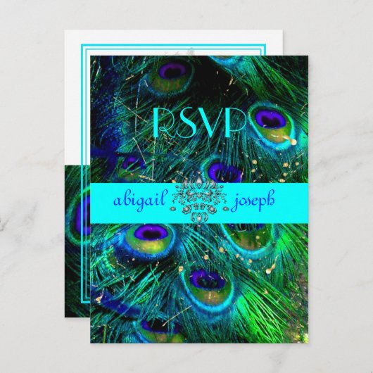 Pauw, psychedelische RSVP-briefkaarten Uitnodiging Briefkaart (Voorkant / Achterkant)