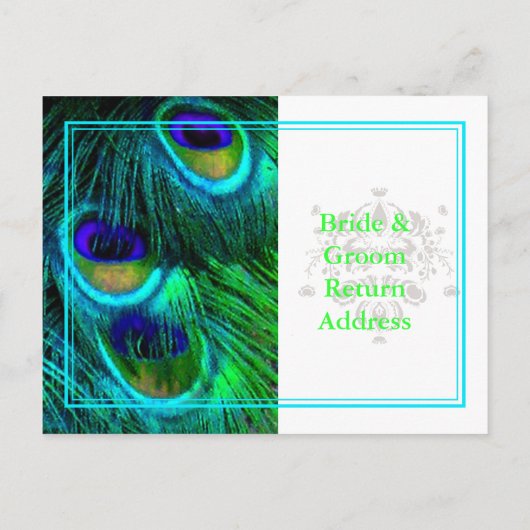 Pauw, psychedelische RSVP-briefkaarten Uitnodiging Briefkaart (Achterkant)