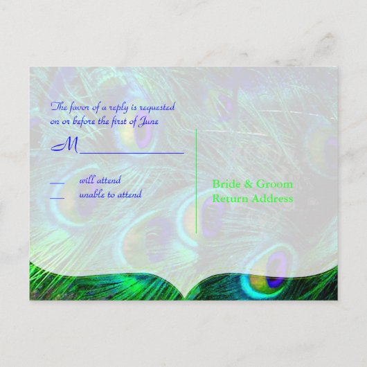 Pauw, psychedelische RSVP-briefkaarten Uitnodiging Briefkaart (Achterkant)