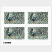 Pauw Rechthoekige Sticker (Vel)