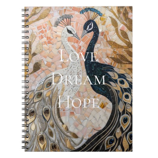 pauw roze goud notitieboek (Voorkant)