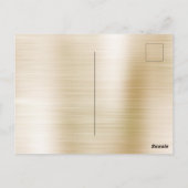  pauw roze gouden kerst briefkaart (Achterkant)