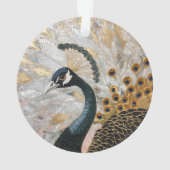  pauw roze gouden kerst ornament (achterkant)