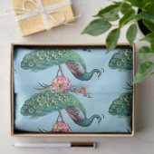 Pauw Serie Design 4 Blauwe Tissue Papier (Geschenk)
