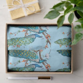 Pauw Serie Design 6 Blauwe Tissue Papier (Geschenk)