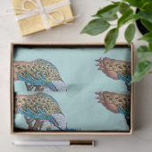 Pauw Serie Design 9 Blauwe Tissue Papier (Geschenk)