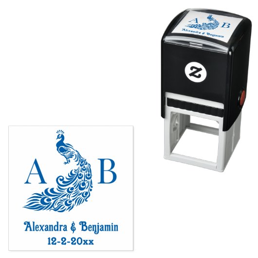 Pauw Silhouet #4 Koppel 2 Init Monogram Namen Zelfinktende Stempel (In situ)