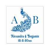 Pauw Silhouet #4 Koppel 2 Init Monogram Namen Zelfinktende Stempel (Design)