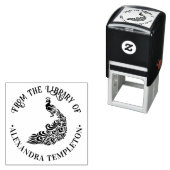 Pauw Silhouet #4 “Uit de bibliotheek van” Naam Zelfinktende Stempel (In situ)