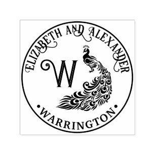 Pauw Silhouet #4F Koppel Naam Enkele Initiaal  Zelfinktende Stempel