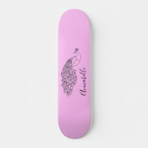 Pauw Silhouet Aangepaste Naam Persoonlijk Skateboard