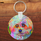 Pauw-sitive Vibes Sleutelhanger (Voorkant)