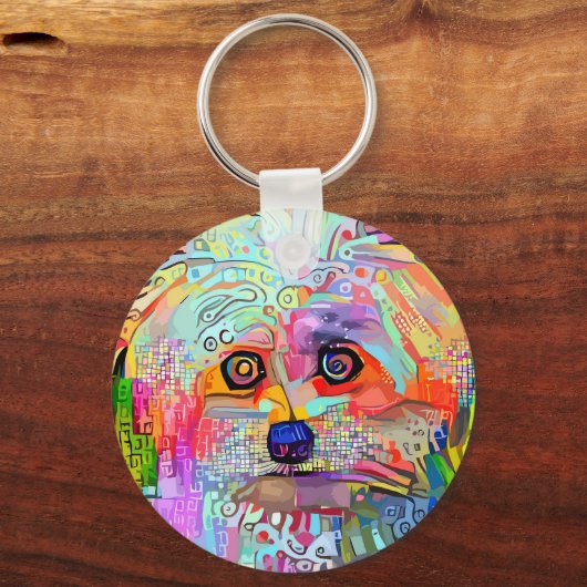 Pauw-sitive Vibes Sleutelhanger (Voorkant)