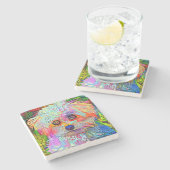 Pauw-sitive Vibes Stenen Onderzetter (Zijkant)