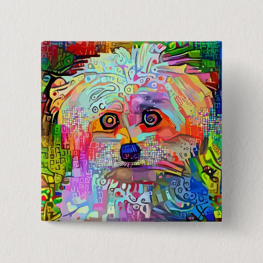 Pauw-sitive Vibes Vierkante Button 5,1 Cm (Voorkant)