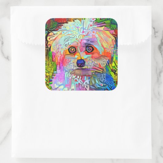 Pauw-sitive Vibes Vierkante Sticker (Tas)