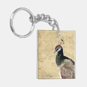 Pauw Sleutelhanger (Voorkant Links)