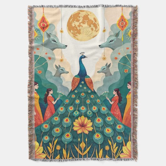 Pauw symbool deken - Midden-Oosten Yazidi (Voorkant Verticaal)