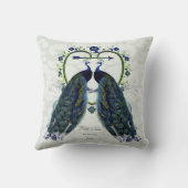  pauw thema bruiloft cadeau kussen Voeg naam toe (Achterkant)