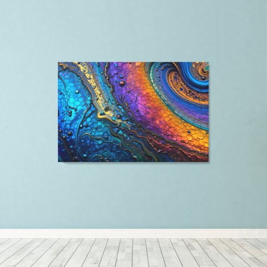 pauw-titaniummacro canvas afdruk (Insitu (Houten vloer))