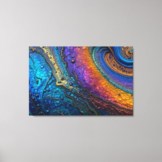 pauw-titaniummacro canvas afdruk (Voorkant)