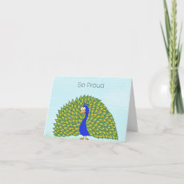 Pauw trots als een pauw kaart