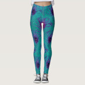 Pauw turquoise verenkleed leggings (Voorkant)