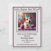 "Pauw-ty Time: The Ultimate Dog Birthday Invitatio Kaart (Voorkant)
