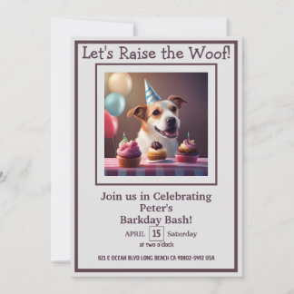 "Pauw-ty Time: The Ultimate Dog Birthday Invitatio Kaart
