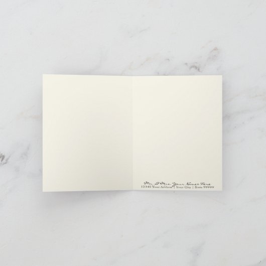  Pauw Veer 7 - Elegant Dank u Opmerking Bedankkaart (Binnen)