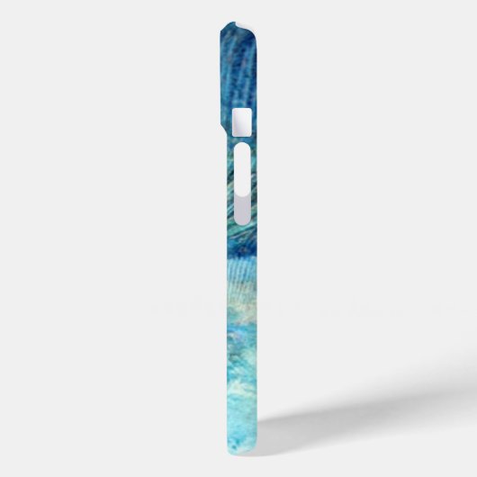 Pauw veer blauwgroen blauw paarse marmer elegant Case-Mate iPhone case (Achterkant / Links)