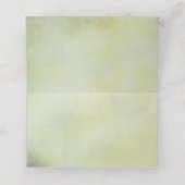  pauw veer bruiloft gevouwen plaatskaartje (Binnenkant ongevouwen)