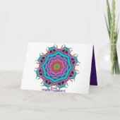 Pauw veer, decoratieve fantasie Verjaardagskaart Kaart (Achterkant)