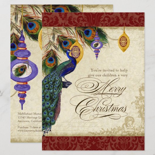 Pauw & Veer formeel kerstfeest uitnodiging (Voorkant / Achterkant)