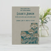 Pauw Veer Geslachtsneutraal Baby shower Kaart (Staand voorkant)