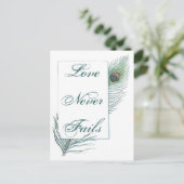  Pauw Veer Inspirerend Liefde Quote Briefkaart (Staand voorkant)