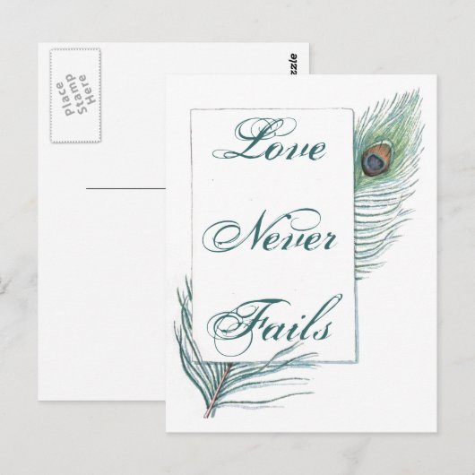  Pauw Veer Inspirerend Liefde Quote Briefkaart (Voorkant / Achterkant)