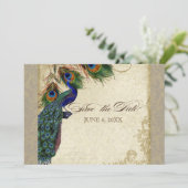 Pauw & Veren Formeel Save the Date Taupe Tan (Staand voorkant)