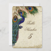 Pauw & Veren Formeel Trouwtafel Nummer 5 Kaart (Achterkant)