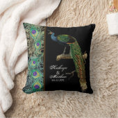  pauw, veren in etsen decoratief kussen (Deken)