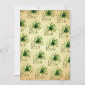 pauw veren moslim bruiloft kaart (Achterkant)