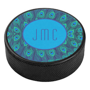 PAUW VEREN PATROON AQUA BLAUW GROEN MONOGRAM HOCKEY PUCK