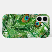 pauw-veren patroon Case-Mate iPhone case (Achterkant (horizontaal))